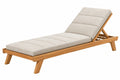 Lettino prendisole 200 x 70 cm in legno beige - schienale regolabile stile contemporaneo