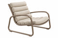 Poltrona 82 x 76 x 86 cm in tessuto beige e metallo marrone - stile moderno