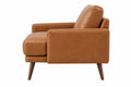Poltrona 86 x 88 x 82 cm in rivestimento effetto pelle marrone - stile moderno per soggiorno
